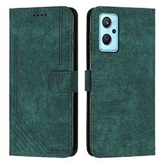 Coque Portefeuille Livre Cuir Etui Clapet Y07X pour Realme 10 5G Vert