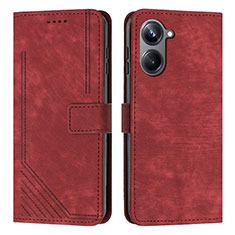 Coque Portefeuille Livre Cuir Etui Clapet Y07X pour Realme 10 Pro 5G Rouge