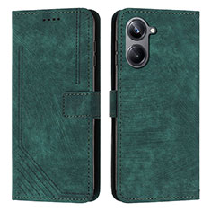 Coque Portefeuille Livre Cuir Etui Clapet Y07X pour Realme 10 Pro 5G Vert