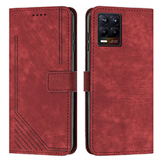 Coque Portefeuille Livre Cuir Etui Clapet Y07X pour Realme 8 4G Rouge