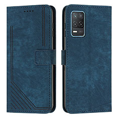 Coque Portefeuille Livre Cuir Etui Clapet Y07X pour Realme 8 5G Bleu