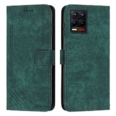 Coque Portefeuille Livre Cuir Etui Clapet Y07X pour Realme 8 Pro Vert