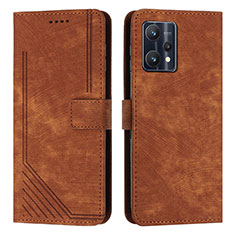 Coque Portefeuille Livre Cuir Etui Clapet Y07X pour Realme 9 4G Marron