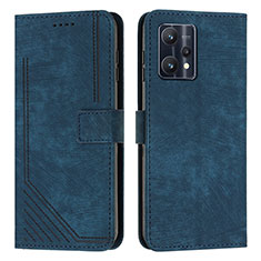 Coque Portefeuille Livre Cuir Etui Clapet Y07X pour Realme 9 5G Bleu