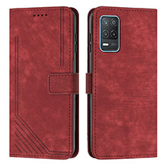 Coque Portefeuille Livre Cuir Etui Clapet Y07X pour Realme 9 5G India Rouge