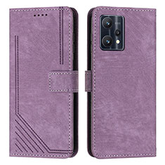 Coque Portefeuille Livre Cuir Etui Clapet Y07X pour Realme 9 5G Violet