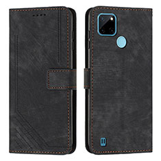 Coque Portefeuille Livre Cuir Etui Clapet Y07X pour Realme C21Y Noir