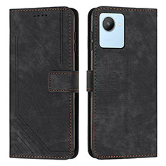 Coque Portefeuille Livre Cuir Etui Clapet Y07X pour Realme C30 Noir