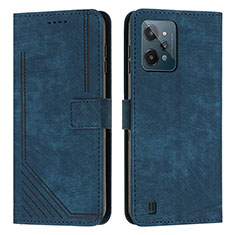 Coque Portefeuille Livre Cuir Etui Clapet Y07X pour Realme C31 Bleu