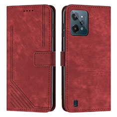 Coque Portefeuille Livre Cuir Etui Clapet Y07X pour Realme C31 Rouge