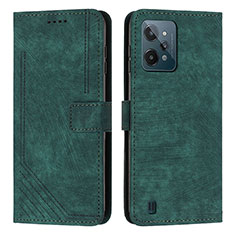 Coque Portefeuille Livre Cuir Etui Clapet Y07X pour Realme C31 Vert