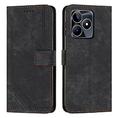 Coque Portefeuille Livre Cuir Etui Clapet Y07X pour Realme C51 Noir