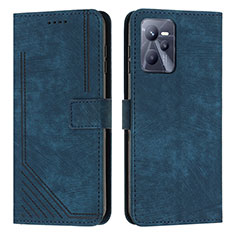 Coque Portefeuille Livre Cuir Etui Clapet Y07X pour Realme Narzo 50A Prime Bleu