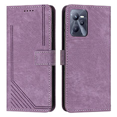 Coque Portefeuille Livre Cuir Etui Clapet Y07X pour Realme Narzo 50A Prime Violet