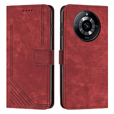 Coque Portefeuille Livre Cuir Etui Clapet Y07X pour Realme Narzo 60 5G Rouge