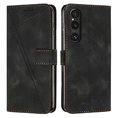 Coque Portefeuille Livre Cuir Etui Clapet Y07X pour Sony Xperia 1 V Noir