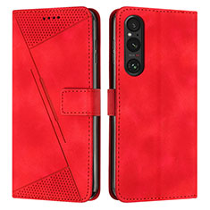 Coque Portefeuille Livre Cuir Etui Clapet Y07X pour Sony Xperia 1 V Rouge