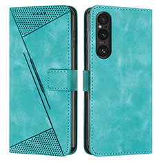 Coque Portefeuille Livre Cuir Etui Clapet Y07X pour Sony Xperia 1 V Vert