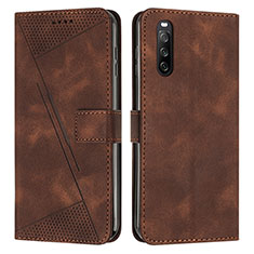 Coque Portefeuille Livre Cuir Etui Clapet Y07X pour Sony Xperia 10 IV Marron