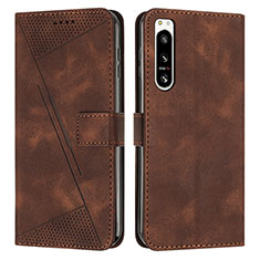 Coque Portefeuille Livre Cuir Etui Clapet Y07X pour Sony Xperia 5 IV Marron