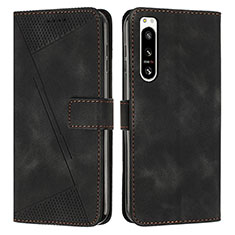 Coque Portefeuille Livre Cuir Etui Clapet Y07X pour Sony Xperia 5 IV Noir