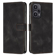 Coque Portefeuille Livre Cuir Etui Clapet Y07X pour Xiaomi Poco F5 5G Noir