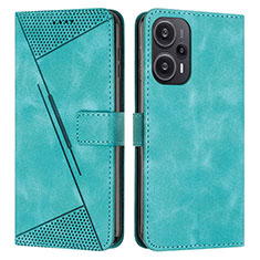 Coque Portefeuille Livre Cuir Etui Clapet Y07X pour Xiaomi Poco F5 5G Vert