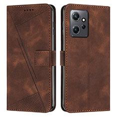 Coque Portefeuille Livre Cuir Etui Clapet Y07X pour Xiaomi Redmi Note 12 4G Marron