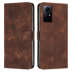 Coque Portefeuille Livre Cuir Etui Clapet Y07X pour Xiaomi Redmi Note 12S Marron