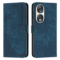 Coque Portefeuille Livre Cuir Etui Clapet Y08X pour Huawei Honor 90 5G Bleu