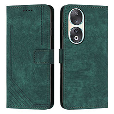 Coque Portefeuille Livre Cuir Etui Clapet Y08X pour Huawei Honor 90 5G Vert