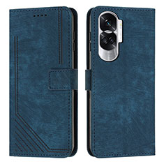 Coque Portefeuille Livre Cuir Etui Clapet Y08X pour Huawei Honor 90 Lite 5G Bleu