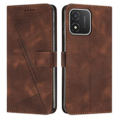 Coque Portefeuille Livre Cuir Etui Clapet Y08X pour Huawei Honor X5 Marron