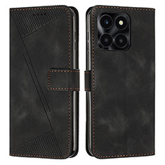 Coque Portefeuille Livre Cuir Etui Clapet Y08X pour Huawei Honor X6a Noir