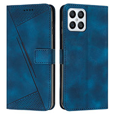 Coque Portefeuille Livre Cuir Etui Clapet Y08X pour Huawei Honor X8 4G Bleu