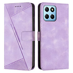 Coque Portefeuille Livre Cuir Etui Clapet Y08X pour Huawei Honor X8 5G Violet