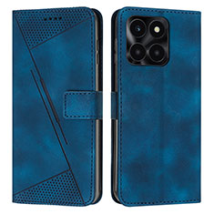 Coque Portefeuille Livre Cuir Etui Clapet Y08X pour Huawei Honor X8b Bleu