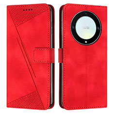 Coque Portefeuille Livre Cuir Etui Clapet Y08X pour Huawei Honor X9a 5G Rouge