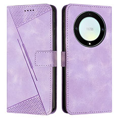 Coque Portefeuille Livre Cuir Etui Clapet Y08X pour Huawei Honor X9a 5G Violet