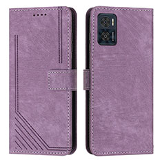 Coque Portefeuille Livre Cuir Etui Clapet Y08X pour Motorola Moto E22i Violet