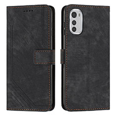 Coque Portefeuille Livre Cuir Etui Clapet Y08X pour Motorola Moto E32s Noir