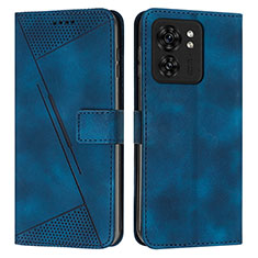 Coque Portefeuille Livre Cuir Etui Clapet Y08X pour Motorola Moto Edge (2023) 5G Bleu