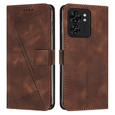 Coque Portefeuille Livre Cuir Etui Clapet Y08X pour Motorola Moto Edge (2023) 5G Marron