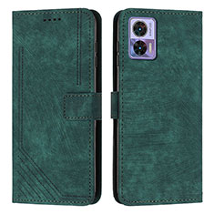 Coque Portefeuille Livre Cuir Etui Clapet Y08X pour Motorola Moto Edge 30 Lite 5G Vert