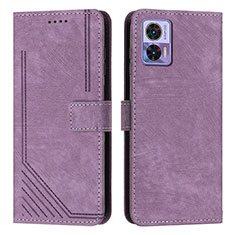 Coque Portefeuille Livre Cuir Etui Clapet Y08X pour Motorola Moto Edge 30 Lite 5G Violet