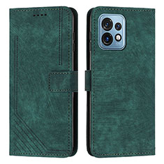 Coque Portefeuille Livre Cuir Etui Clapet Y08X pour Motorola Moto Edge 40 Pro 5G Vert