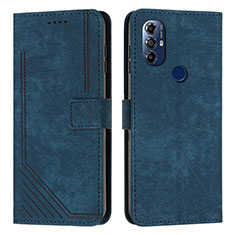 Coque Portefeuille Livre Cuir Etui Clapet Y08X pour Motorola Moto G Play (2023) Bleu