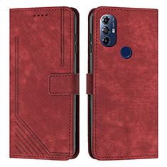 Coque Portefeuille Livre Cuir Etui Clapet Y08X pour Motorola Moto G Play Gen 2 Rouge