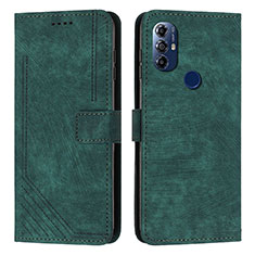 Coque Portefeuille Livre Cuir Etui Clapet Y08X pour Motorola Moto G Play Gen 2 Vert