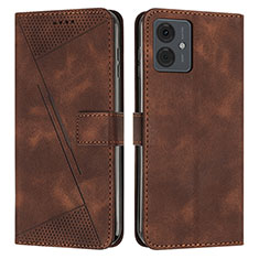 Coque Portefeuille Livre Cuir Etui Clapet Y08X pour Motorola Moto G14 Marron